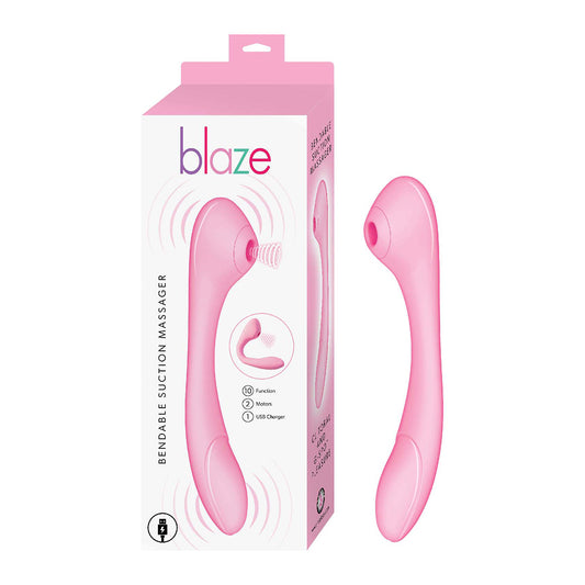 Nasstoys Blaze Bendable Suction Massager – Flexible Clitoral Suction & G-Spot Vibrator in Body-Safe Silicone