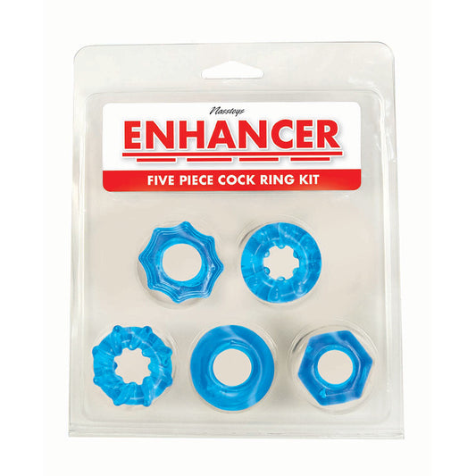 Nasstoys Enhancer 5-Piece Cock Ring Set Blue