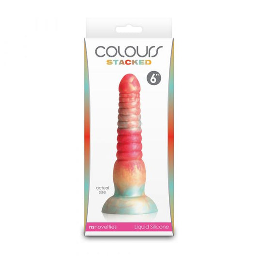 Colours Stacked Dildo 6" - Red/Gold
