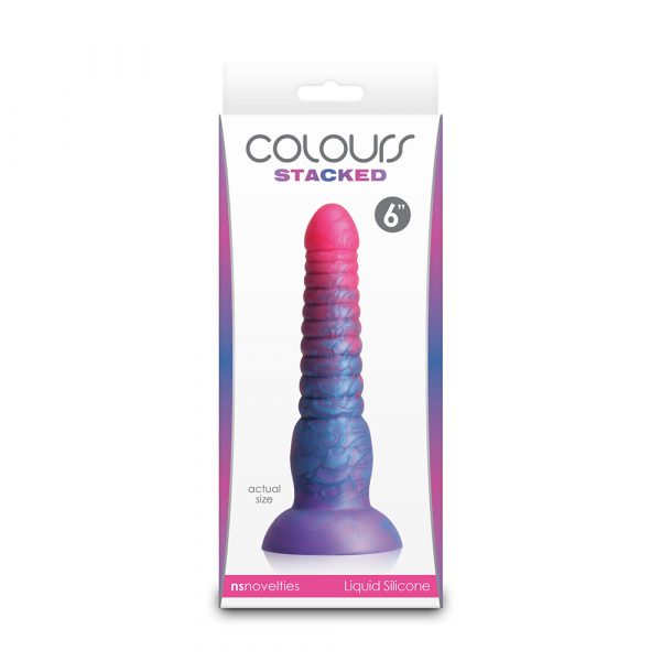 Colours Stacked Dildo 6" - Pink/Blue