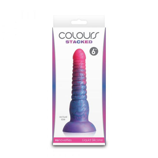 Colours Stacked Dildo 6" - Pink/Blue