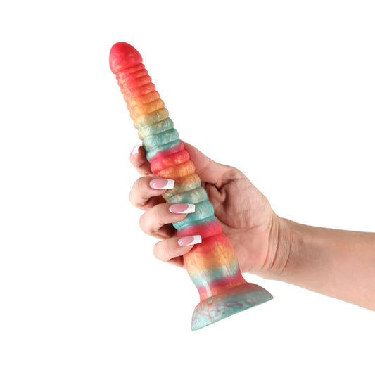 Colours Stacked Dildo 9" - Red/Gold