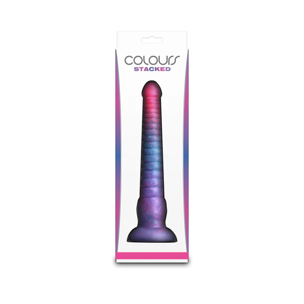 Colours Stacked Dildo 9" - Pink/Blue