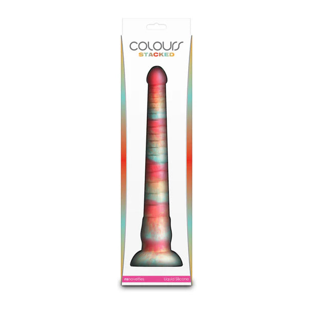Colours Stacked Dildo 12" - Red/Gold