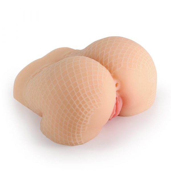 Silicone breast form on a white background