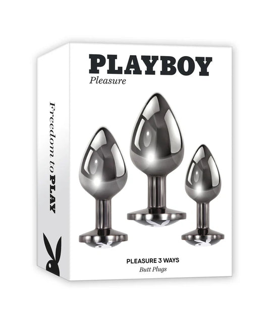 Playboy Pleasure 3 Ways Butt Plug Set