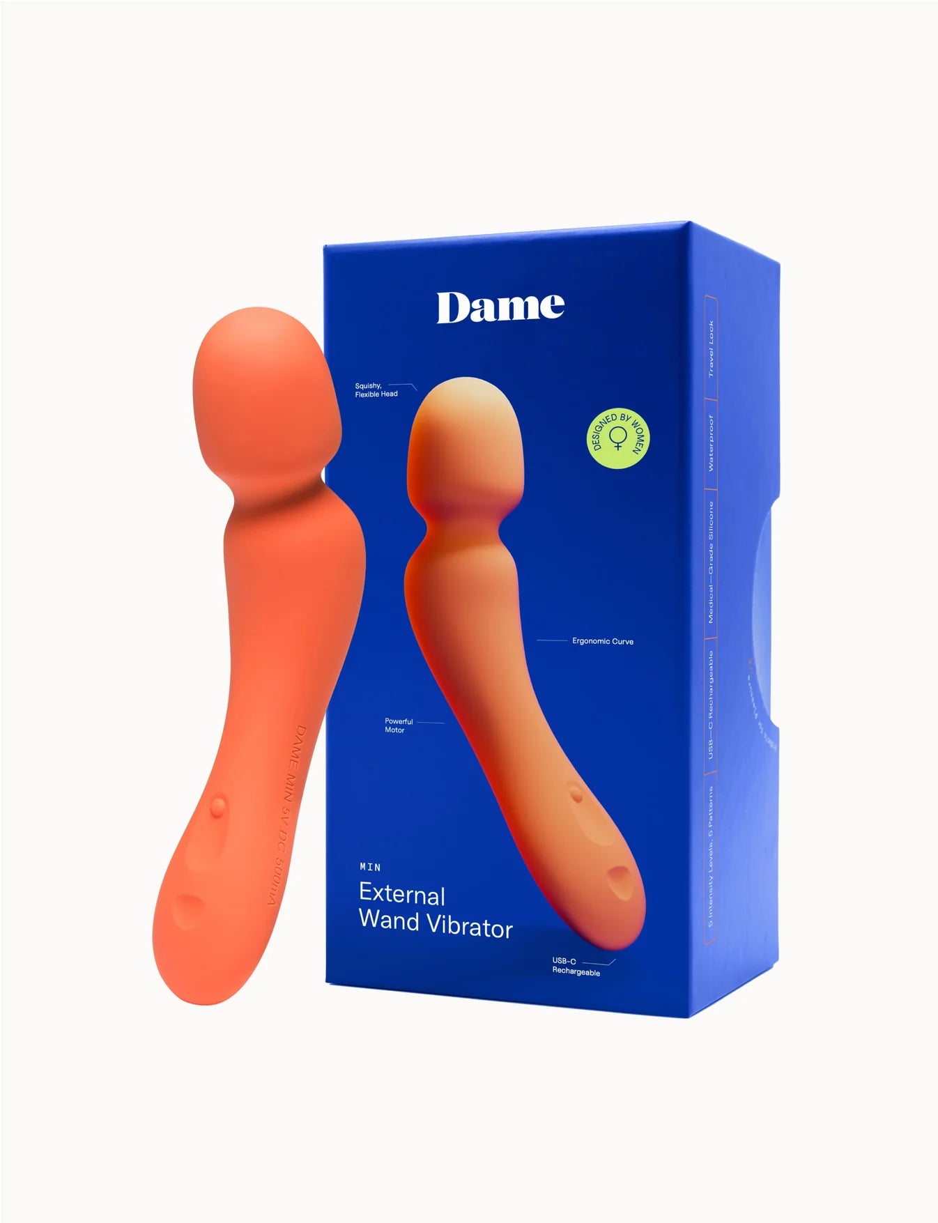 Dame Min mini wand vibrator in lavender silicone finish