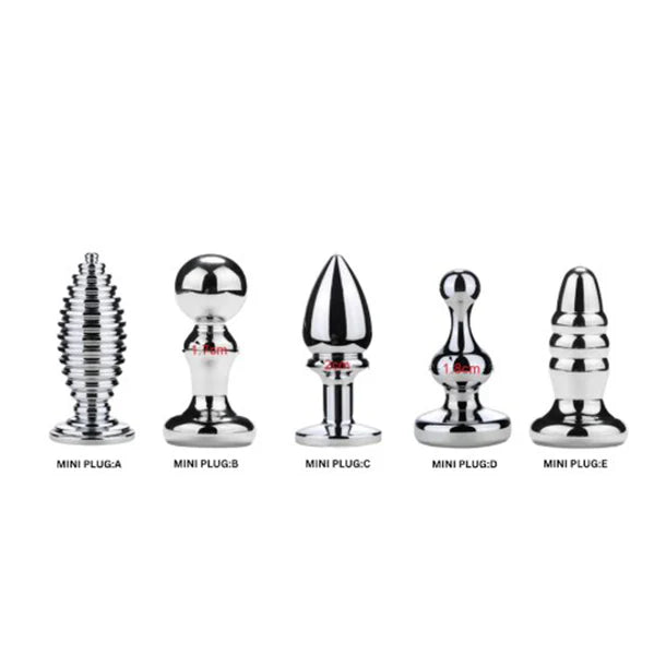 Mini Plug Set of 5 Stainless Steel Plugs