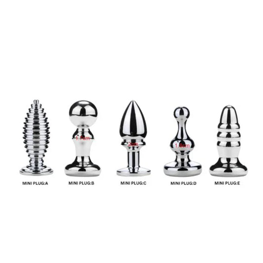 Mini Plug Set of 5 Stainless Steel Plugs