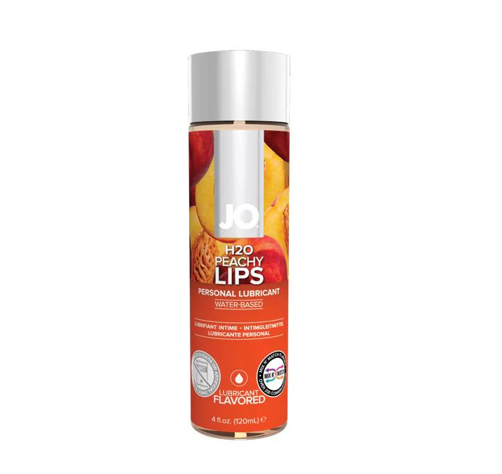 System JO H2O Peachy Lips Flavored Lubricant bottle