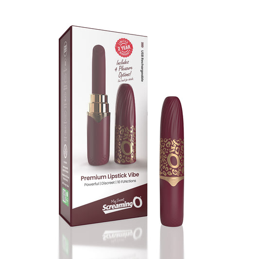 Discrete rechargeable lipstick vibe with interchangeable attachments