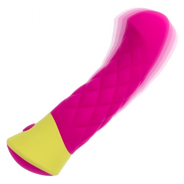 California Exotics Rave Quilted G waterproof silicone G-spot vibrator with quilted texture