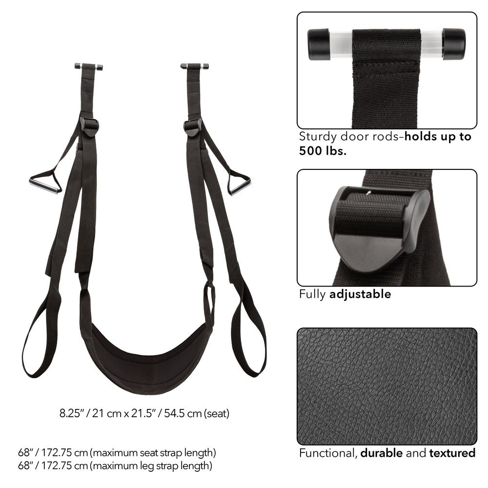 CalExotics Nocturnal Collection Sex Swing – Over-the-Door Adjustable Swing for Couples with Padded Seat and Foot Straps