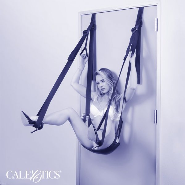 CalExotics Nocturnal Collection Sex Swing – Over-the-Door Adjustable Swing for Couples with Padded Seat and Foot Straps