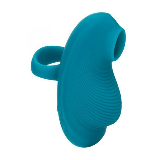 Compact suction toy with ergonomic textured grip