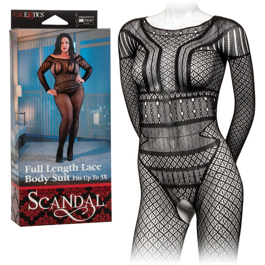 Calexotics Scandal Full Length Lace Body Suit – Crotchless Lingerie
