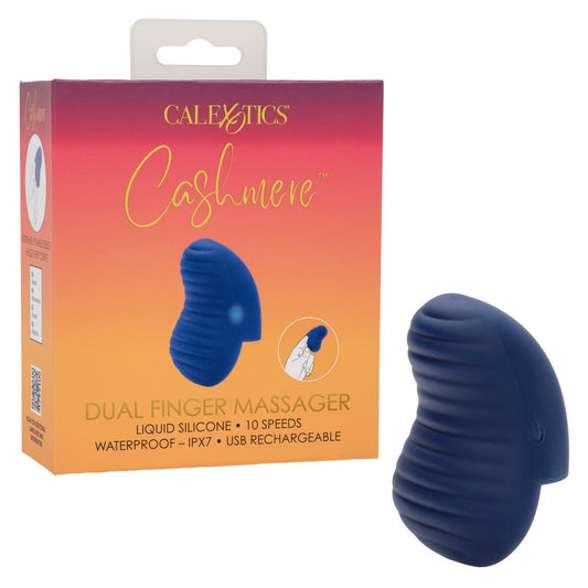 CalExotics Cashmere Dual Finger Massager – Soft Pink Silicone Vibe