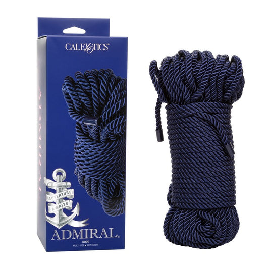 Navy blue rope with packaging labeled 'Calexotics Admiral' on a white background