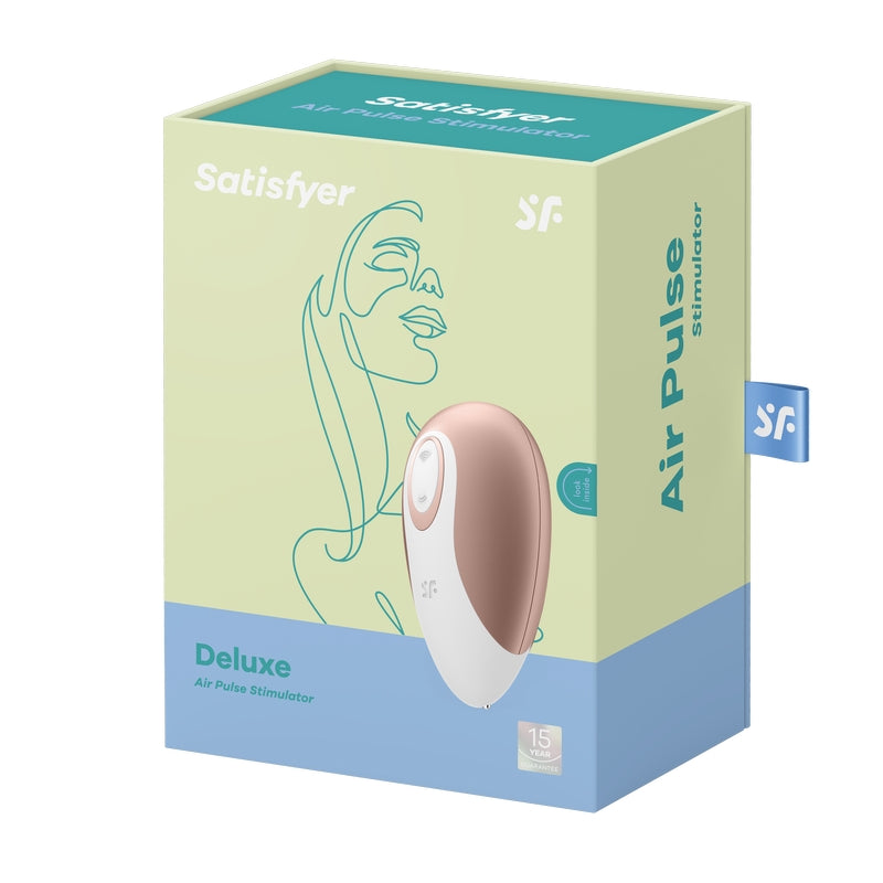 Satisfyer Deluxe Air Pulse Stimulator in rose gold design