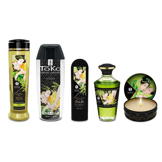 Shunga Garden of Edo Kit – Organic Green Tea Intimacy Gift Set with Massage Oils & Lubricant