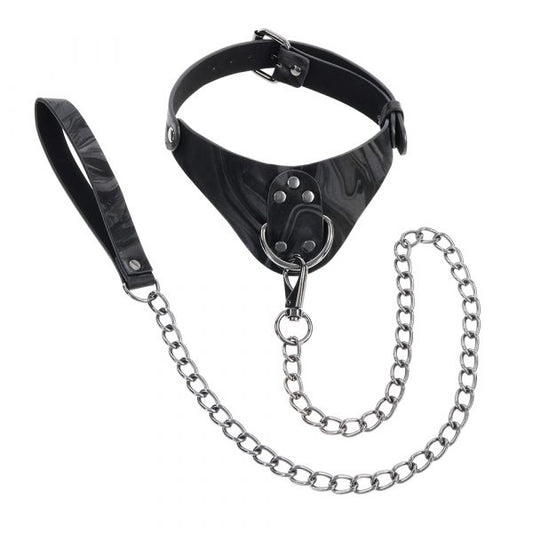 Sportsheets Velvet Noir Collar & Leash