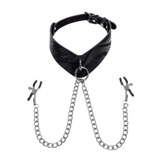 Velvet Noir Collar & Removable Clamps