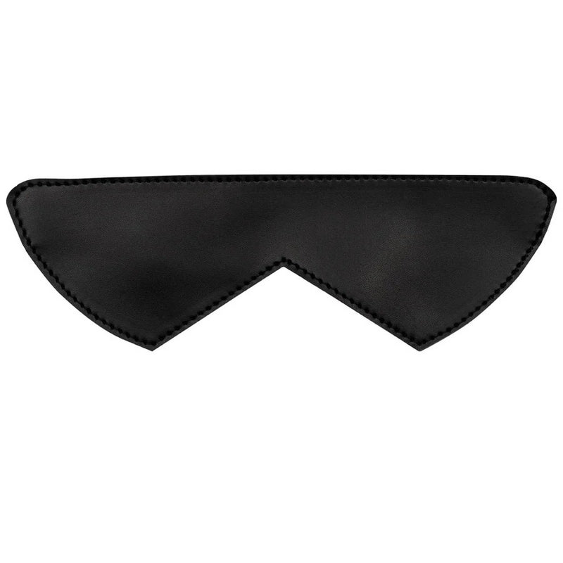 Black leather eye patch on a white background