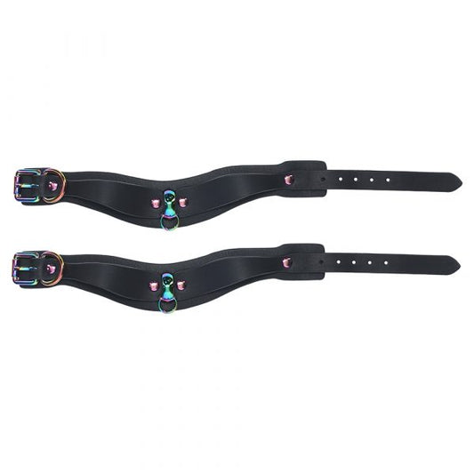 Shots Ouch! Venice Collection Handcuffs – Iridescent Black Bondage Cuffs