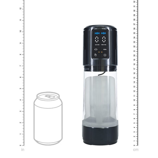 Shots Pumped UltraLift Automatic Penis Pump – Gun Metal masturbator with smooth sleeve and powerful suction