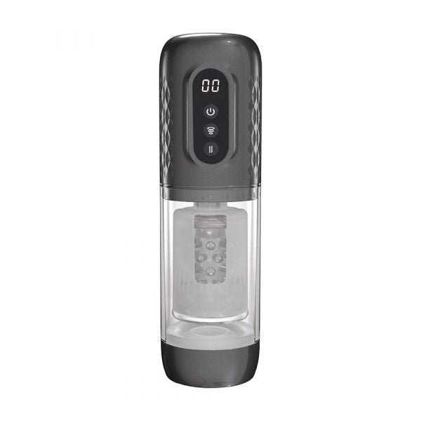 Shots Pumped Vortex Automatic Rotating Masturbator – Gun Metal