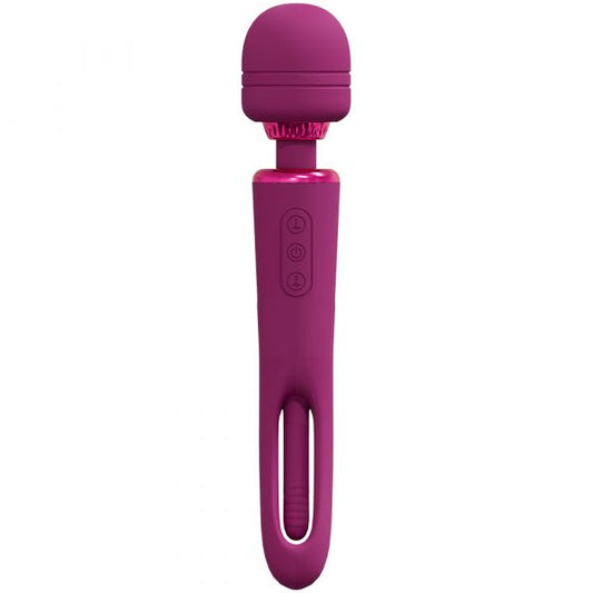 Shots Kiku Double Wand – Dual-Ended Flapping Tongue & Wand Vibrator