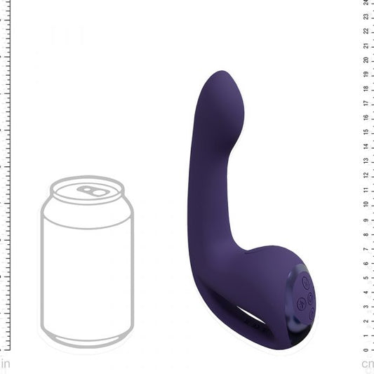 Vive Riko Triple Thumper Vibrator – Black and Gold Silicone Triple Motor Design with Curved Shaft and Finger Extension