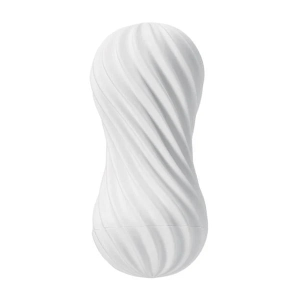 TENGA FLEX Male Masturbator with spiral ribbed sleeve and suction control – reusable and easy to clean