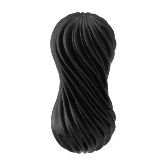 TENGA FLEX Male Masturbator with spiral ribbed sleeve and suction control – reusable and easy to clean