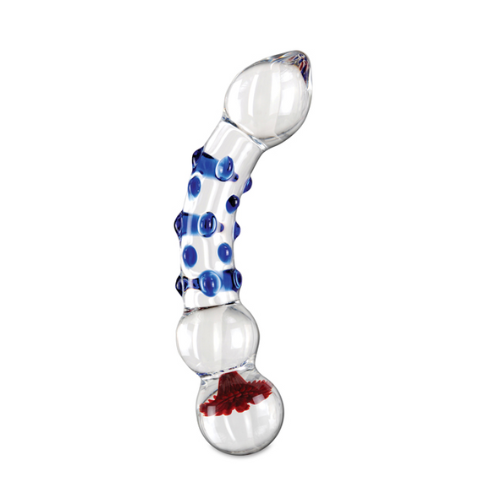 Pipedream Icicles No. 18 hand-blown glass massager clear