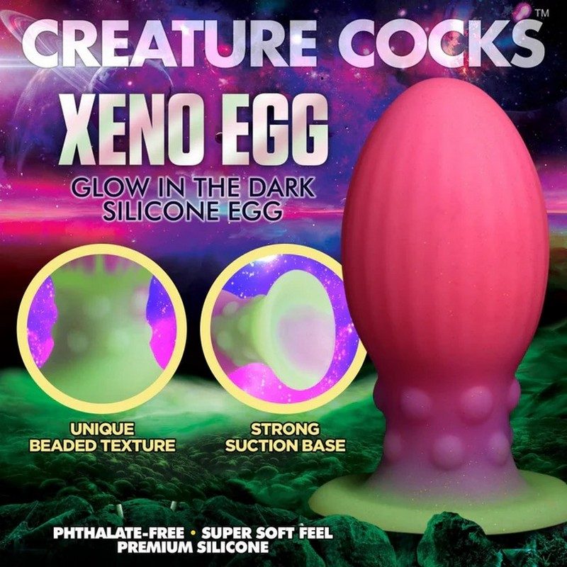 Creature Cocks XL Xeno Glowing Silicone Egg
