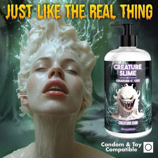 Creature Slime Unscented Creature Cum Lube – 8oz and 16oz creamy water-based jizz lube for fantasy play