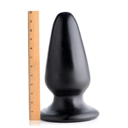 Gigantor XXXL Tapered Butt Plug – Black Extreme-Size Anal Plug (12.5 Inches)