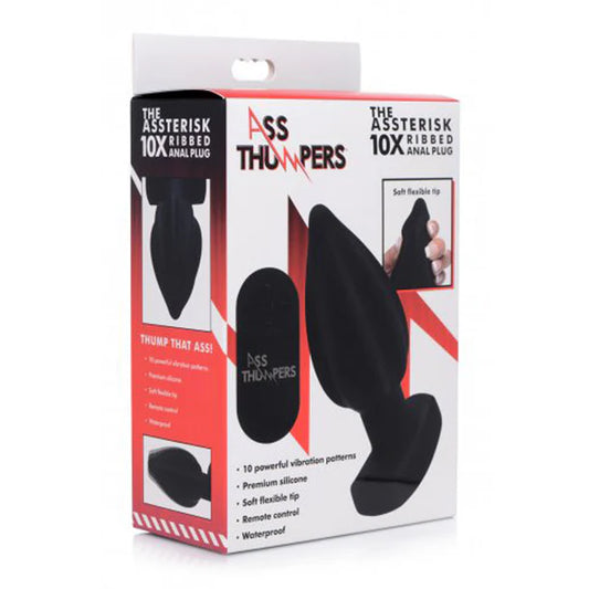Ass Thumpers The Assterisk 10X Ribbed Vibrating Plug