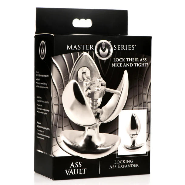 Master Series Ass Vault Locking Ass Expander – Stainless steel locking butt plug with expanding petals