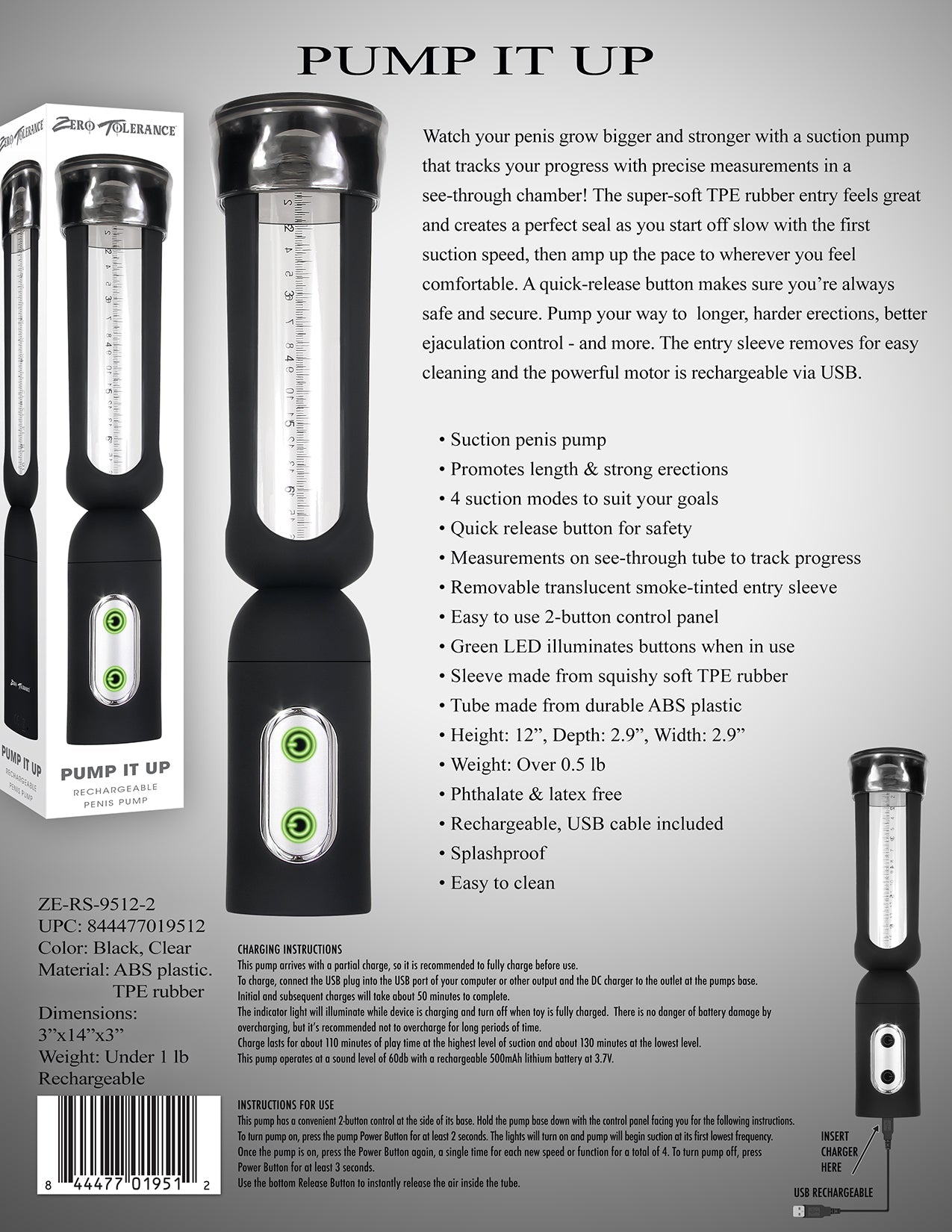 Zero Tolerance Pump It Penis Pump