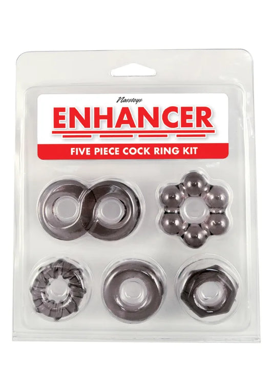 Nasstoys Enhancer Five-Piece Cock Ring Set Black