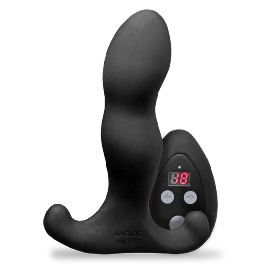 Aneros Vice 2 packaging and accessories laid out