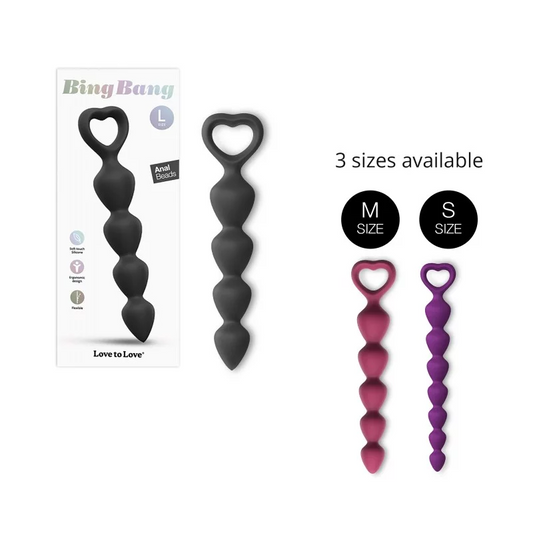 Love To Love Bing Bang Anal Plug - Large - Black Onyx