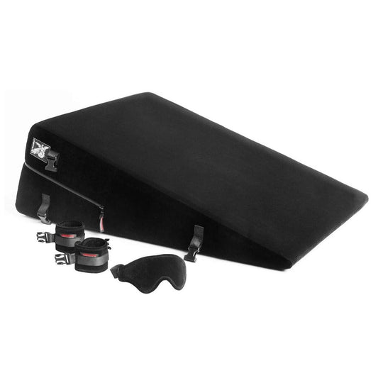 Liberator Black Label Ramp with Cuffs – angled positioning pillow for bondage play