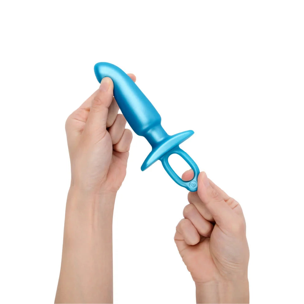 b-Vibe Hither Plug – Silicone Angled Prostate Plug with Finger Ring