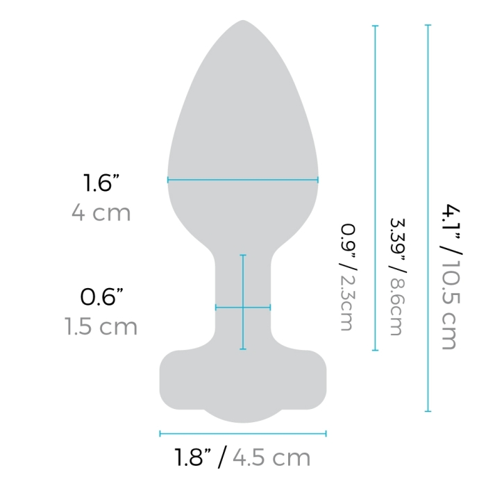 b-Vibe Vibrating Jewel Plug – Medium/Large anal plug with jewel base and remote control