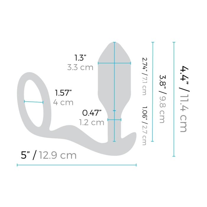 Weighted butt plug with vibrating function and penis ring