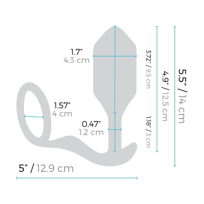 Heavy vibrating plug with cock ring in XL size