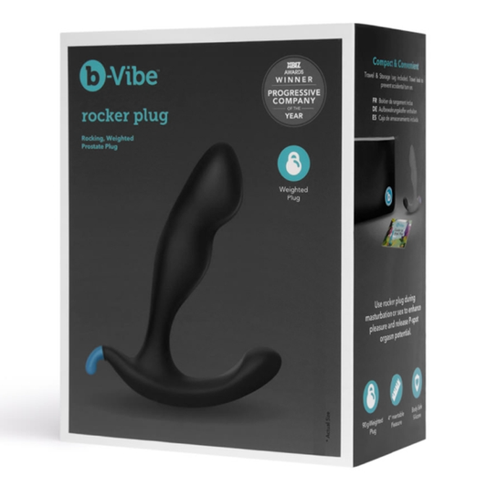 b-Vibe Rocker Plug angled for prostate pressure